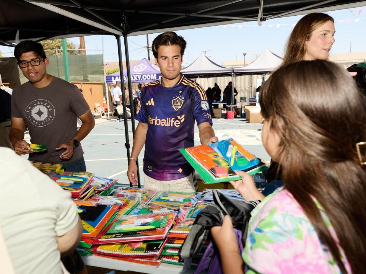 LA Galaxy had ongoing community support through back-to-school drives.