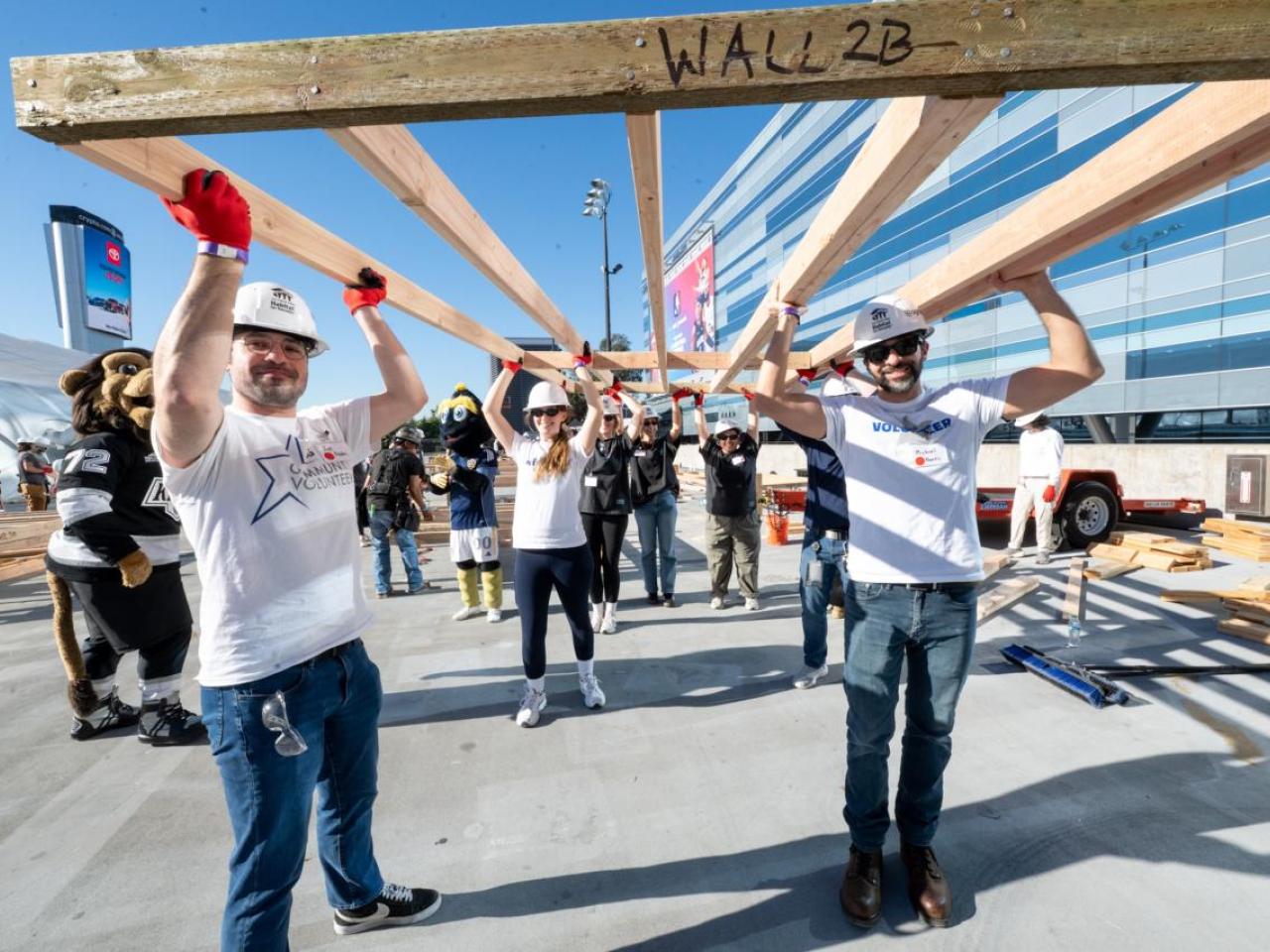 AEG employees participated in a hands-on “Wall Build” with San Gabriel Valley Habitat for Humanity.