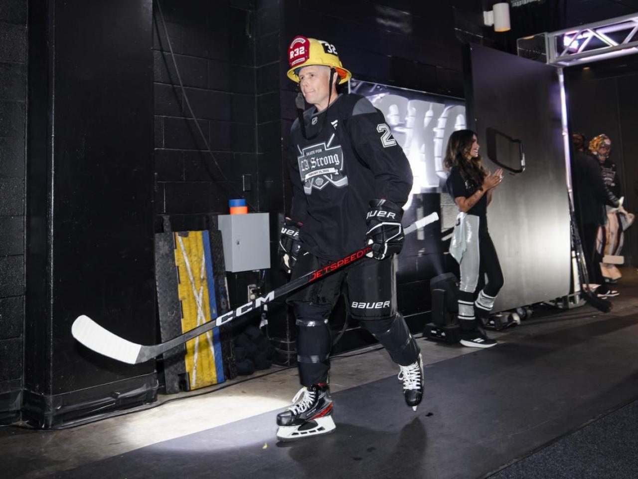 Jason Northgrave of the El Segundo Fire Department participated in the benefit hockey game.
