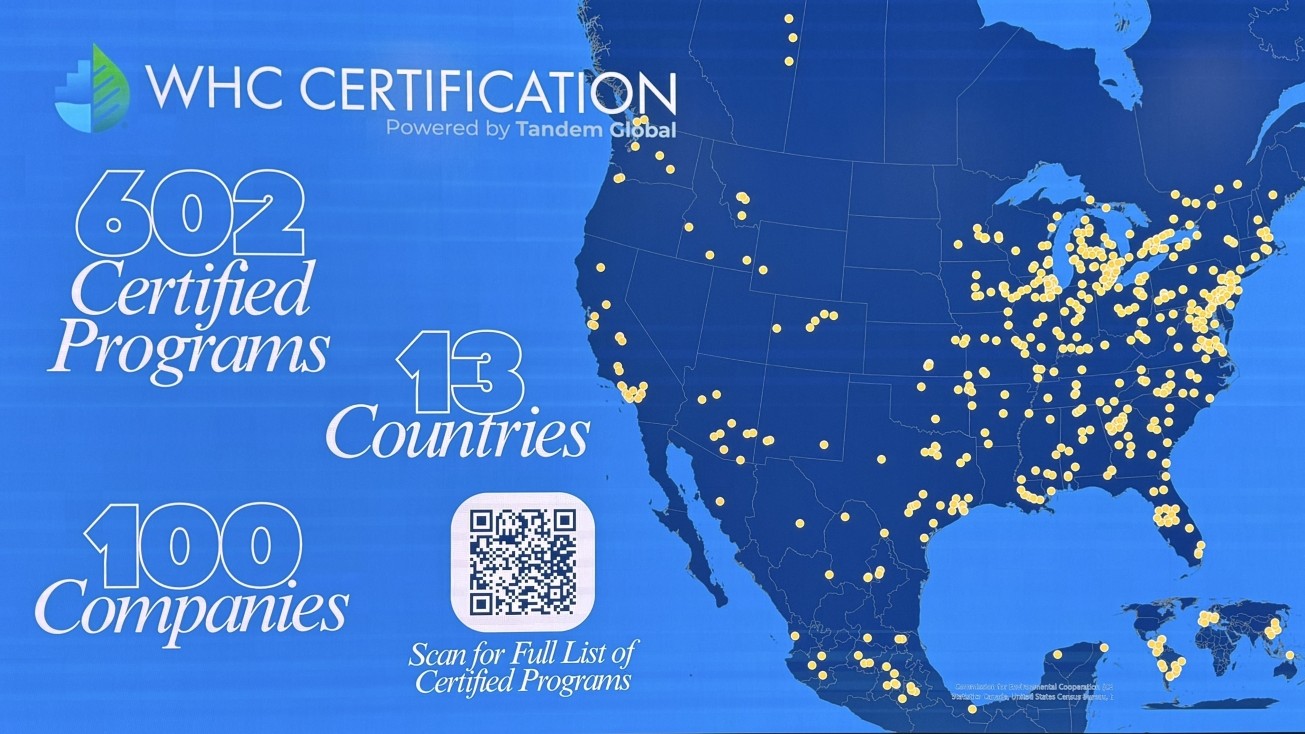 map of the international reach of the WHC certification