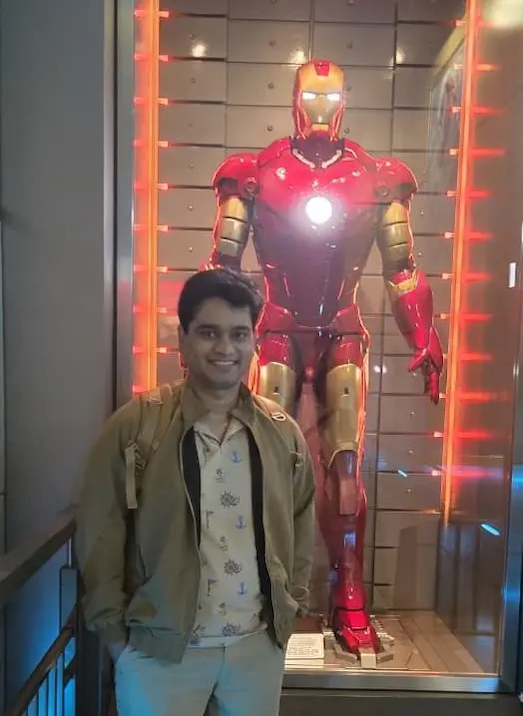 Abhinandh and Iron Man.