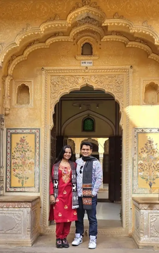 Abhinandh and his wife.
