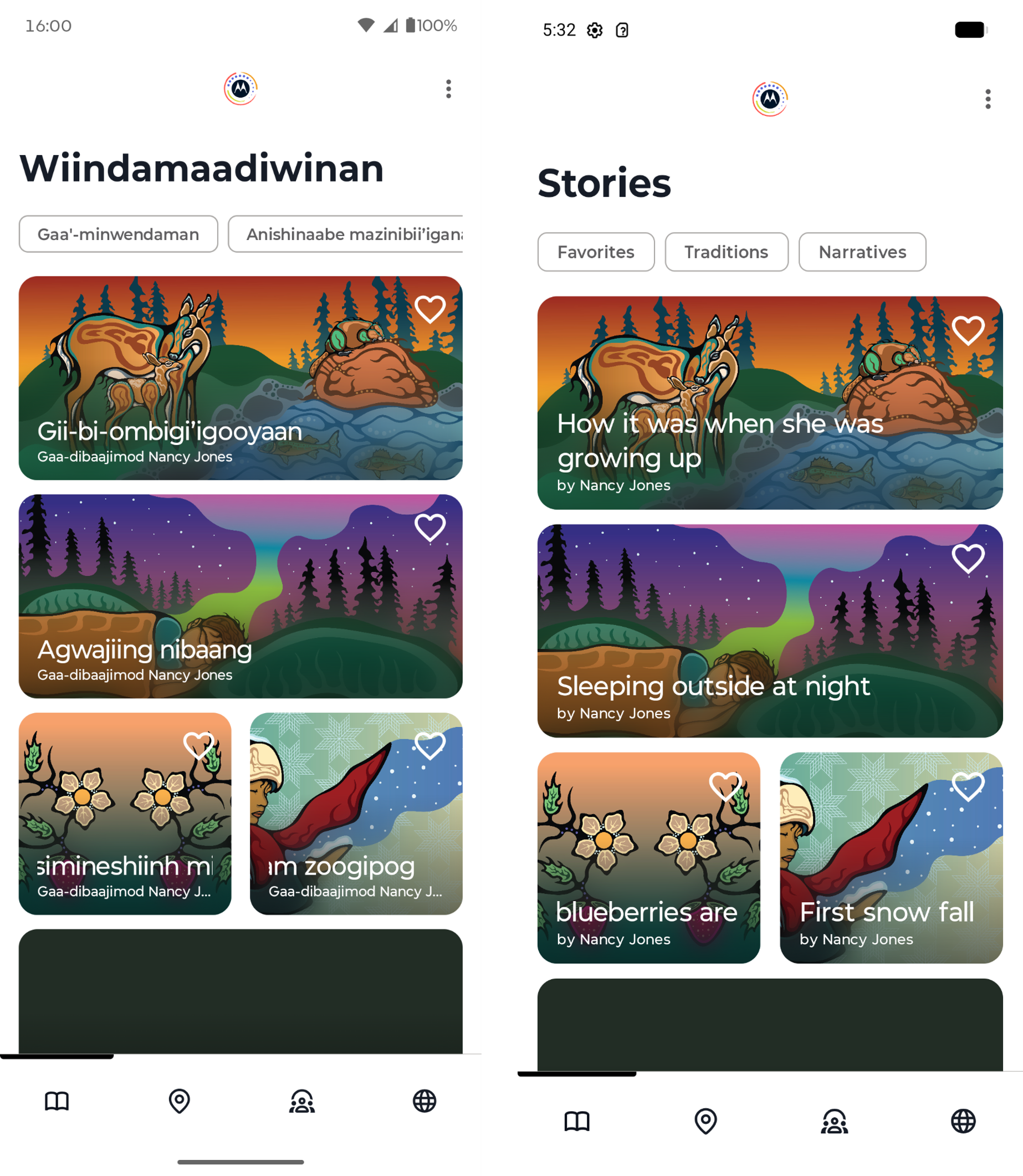 Ojibwe app screenshot