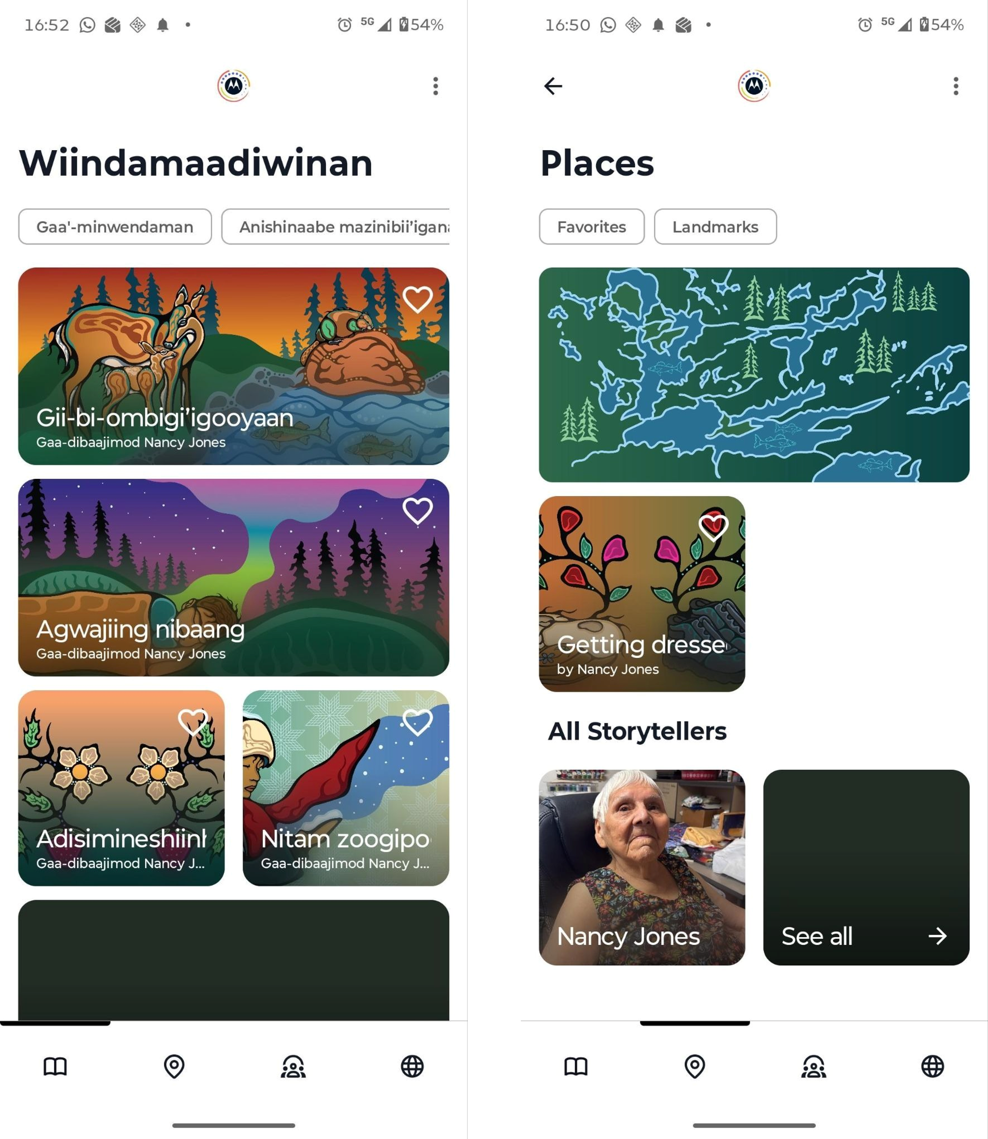 Ojibwe app screenshot