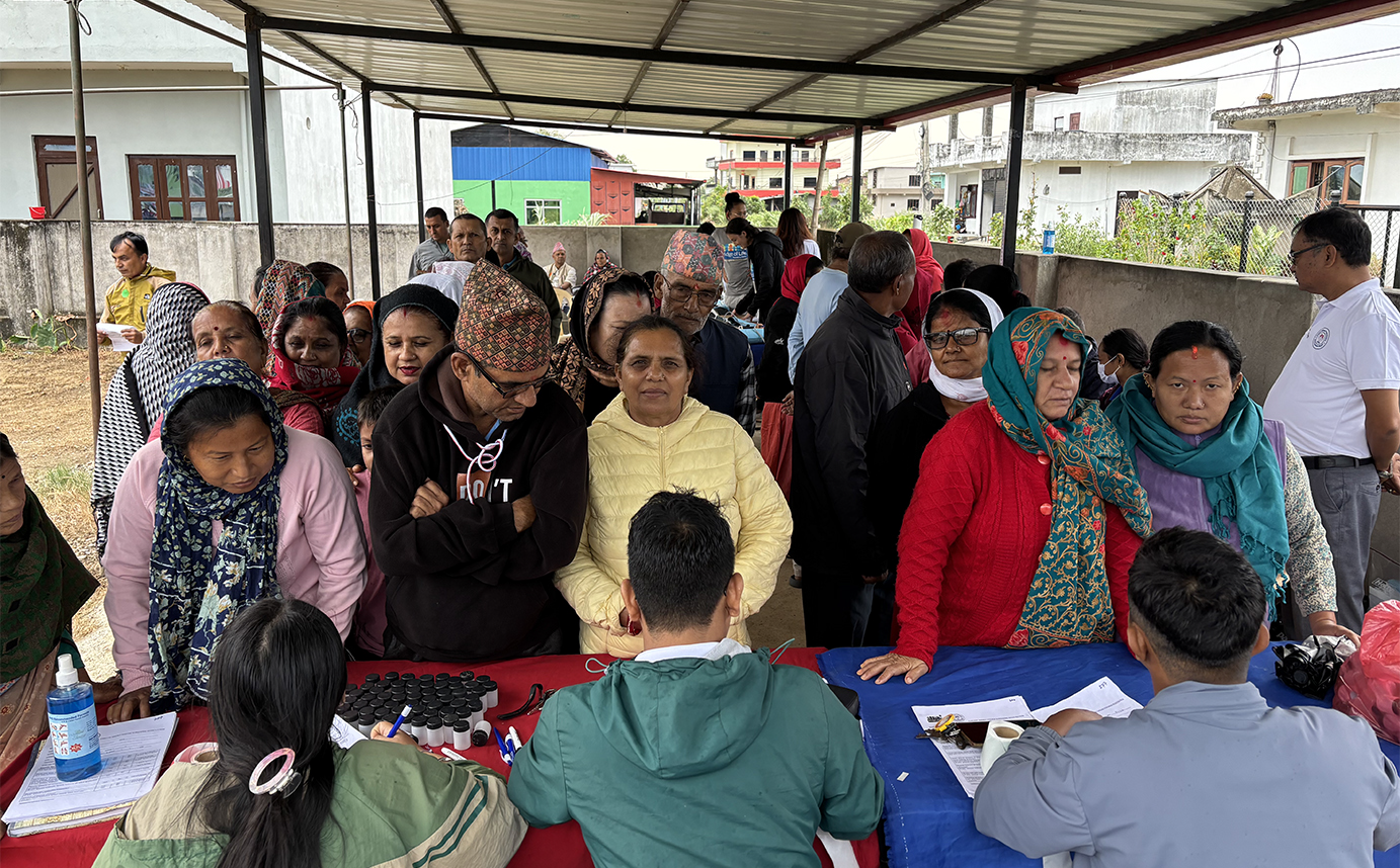 Group of people attending event