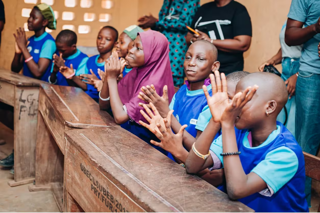 Children clapping