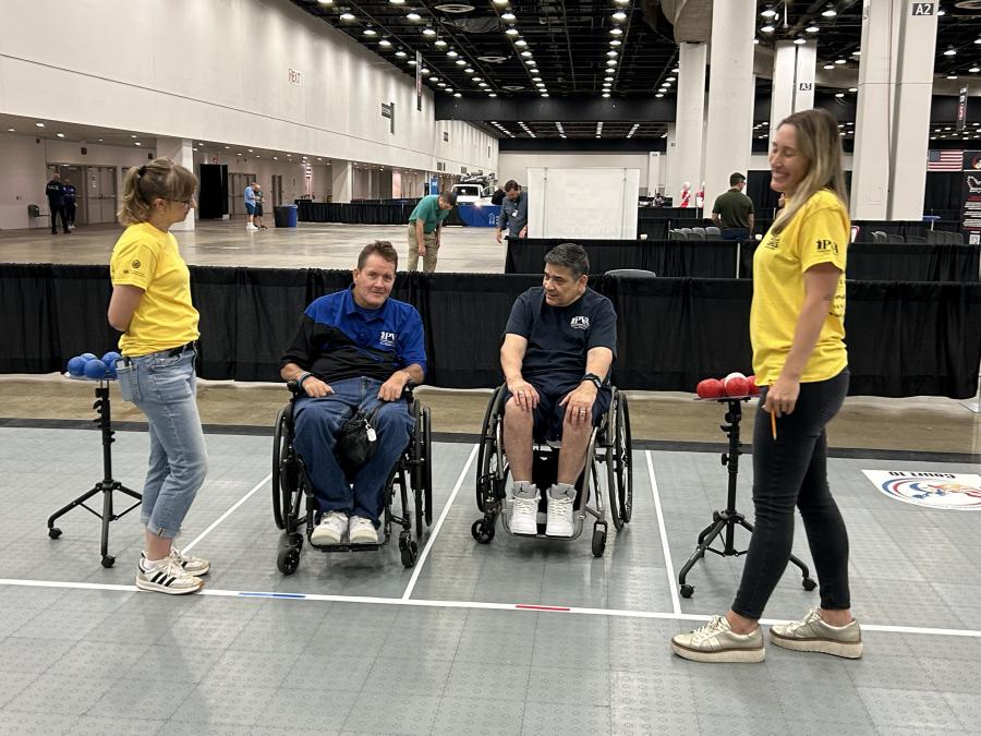 people talking together at an event