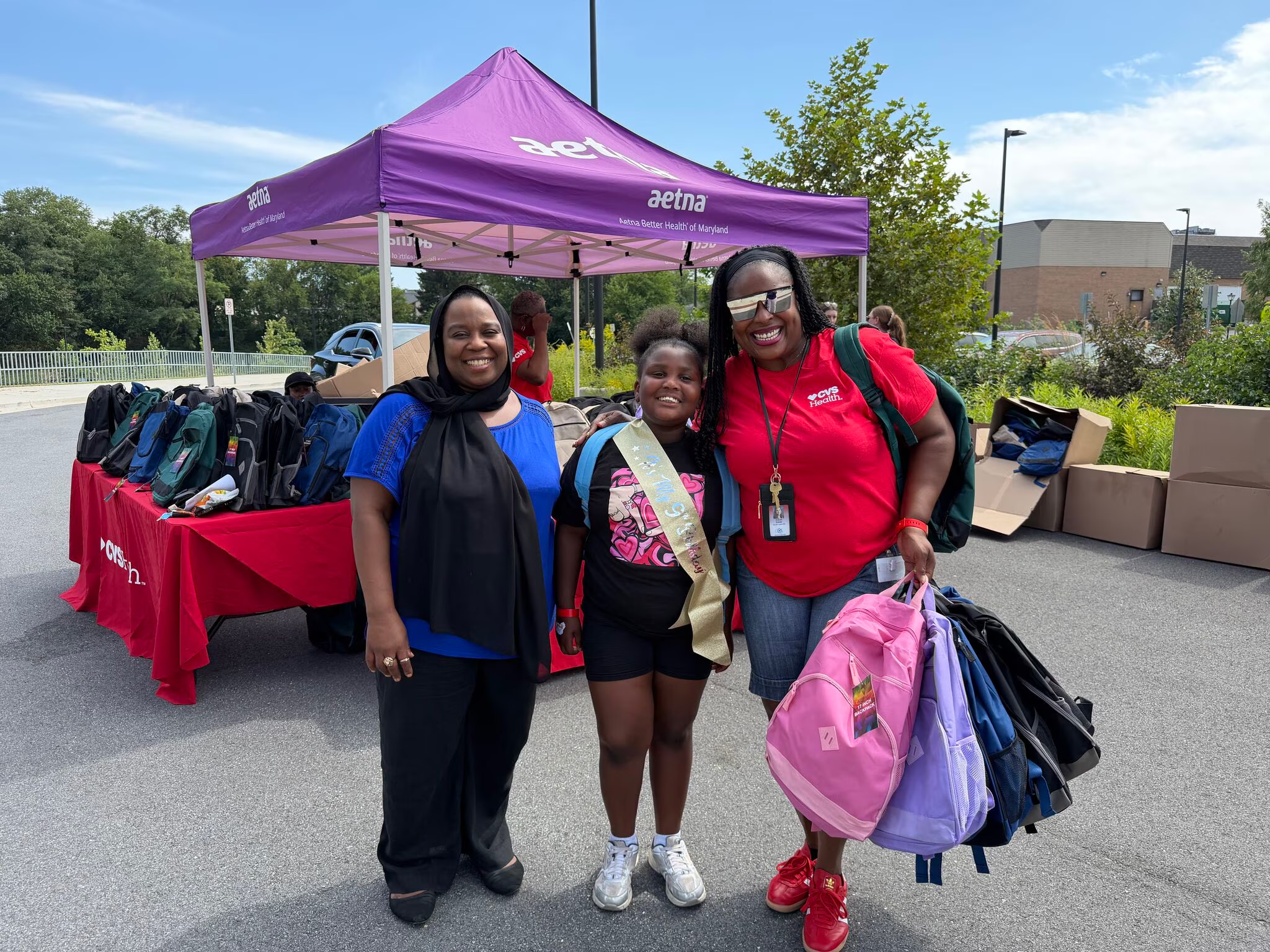 people at back to school event