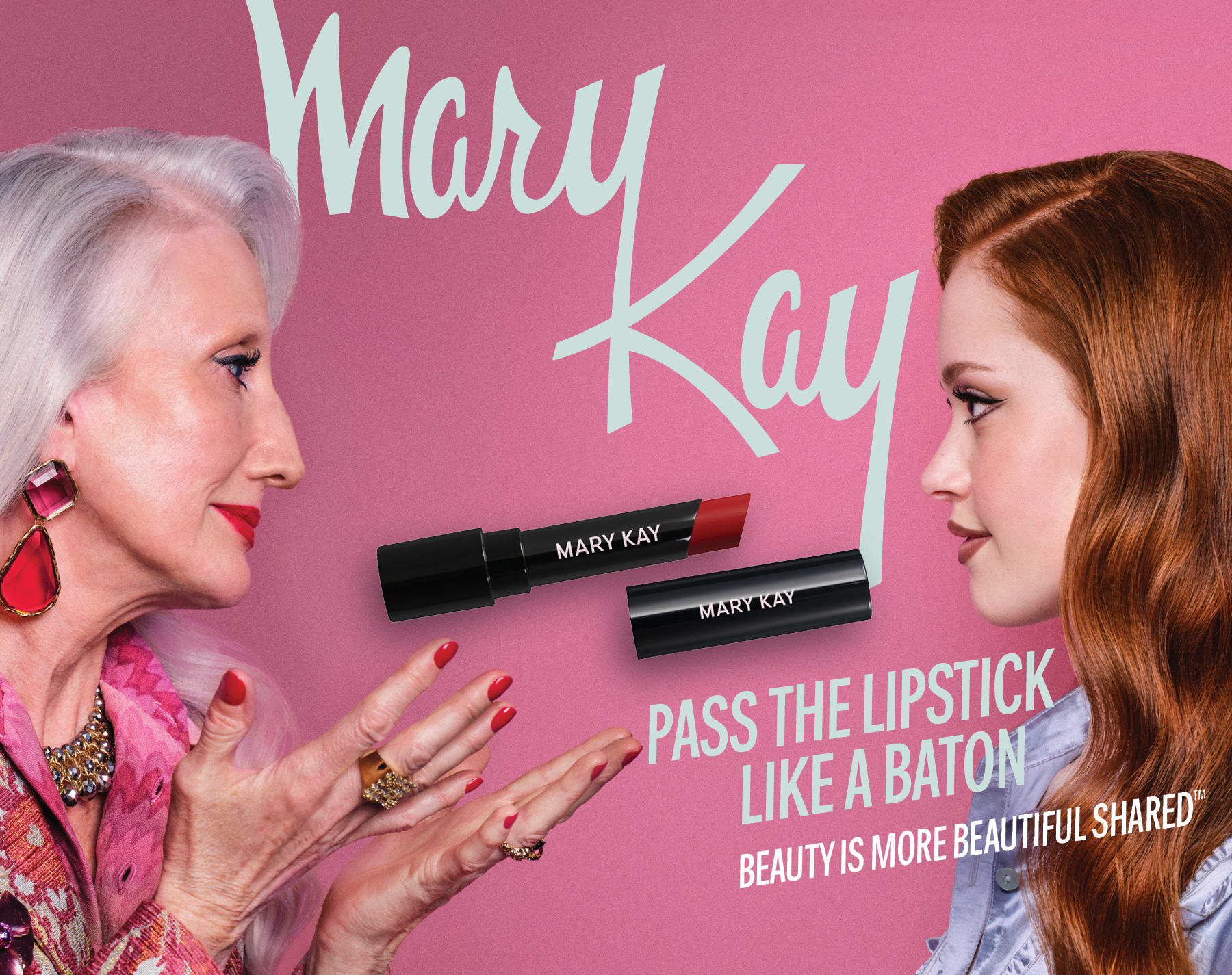 "Pass the lipstick like a baton"