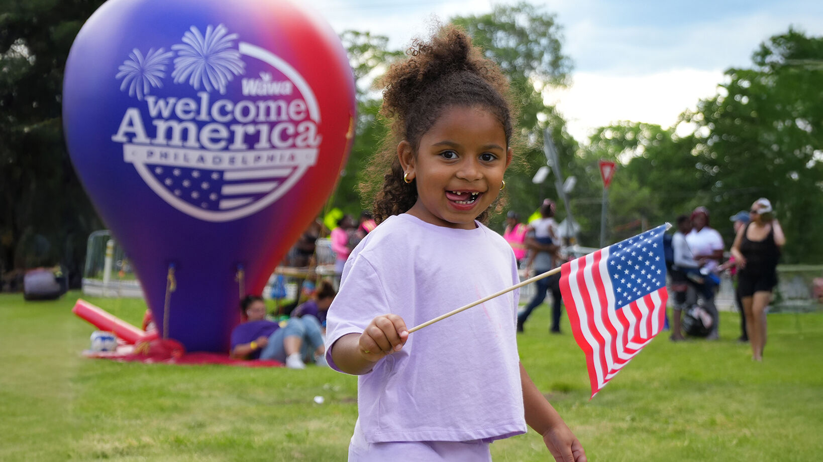 child at an outdoor event
