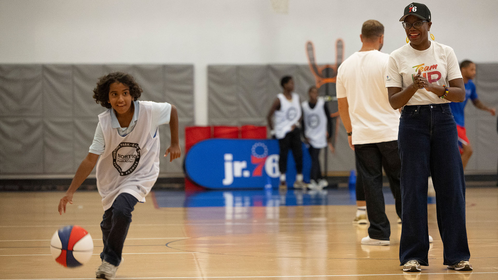 people playing in a gym