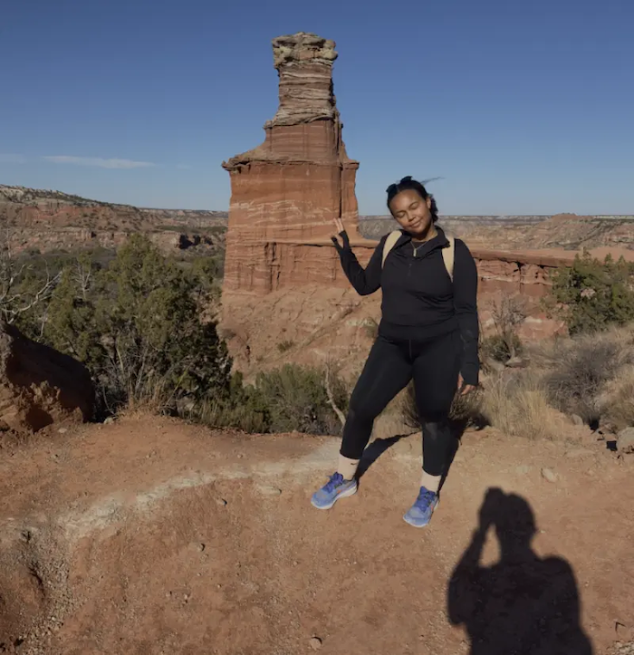 Jalyn in the desert.