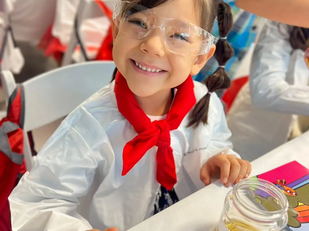 A smiling student