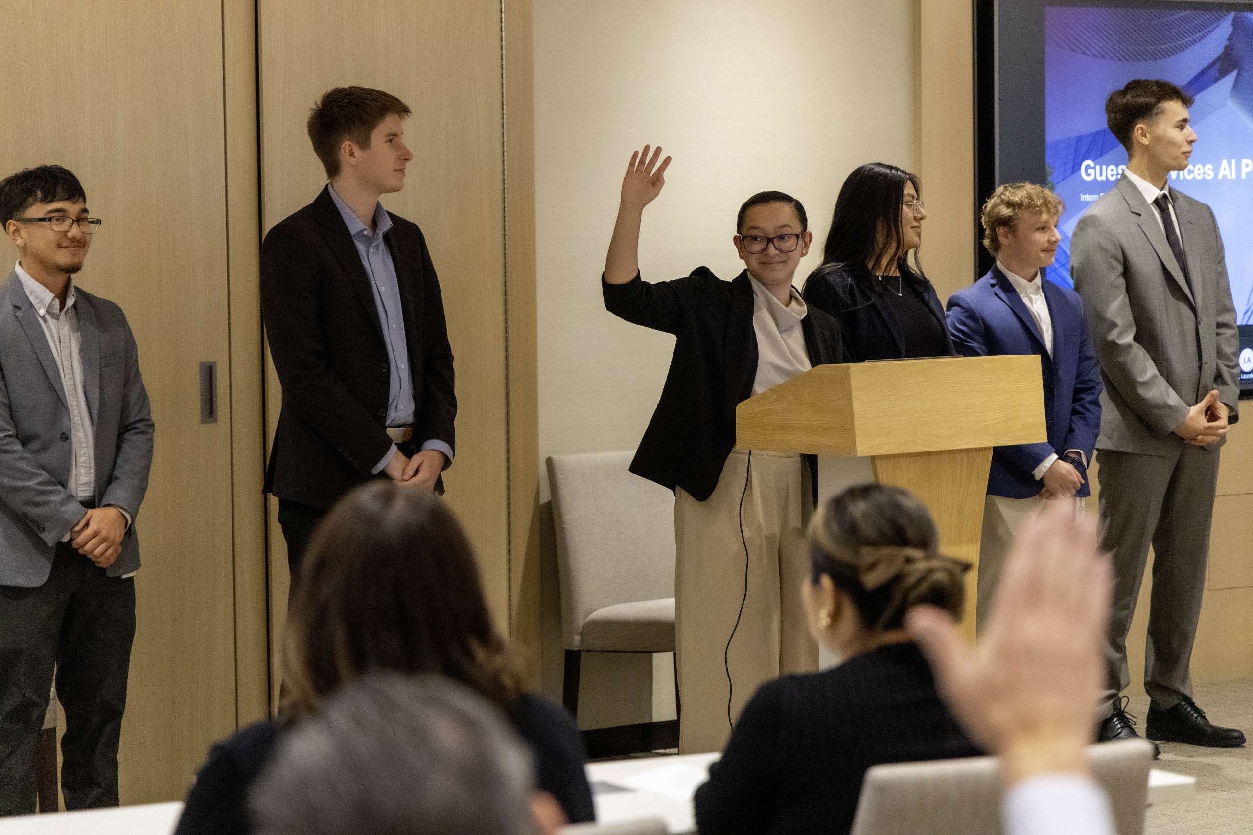 group of students at event
