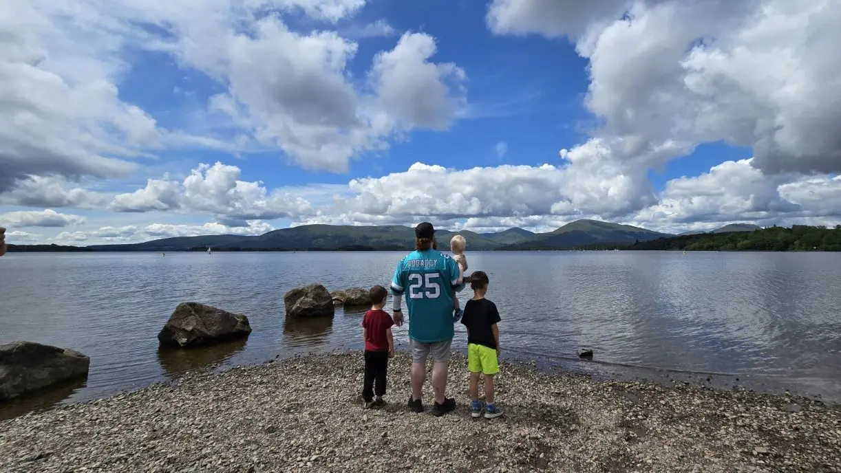 Kevin McMenamin and family at the shore