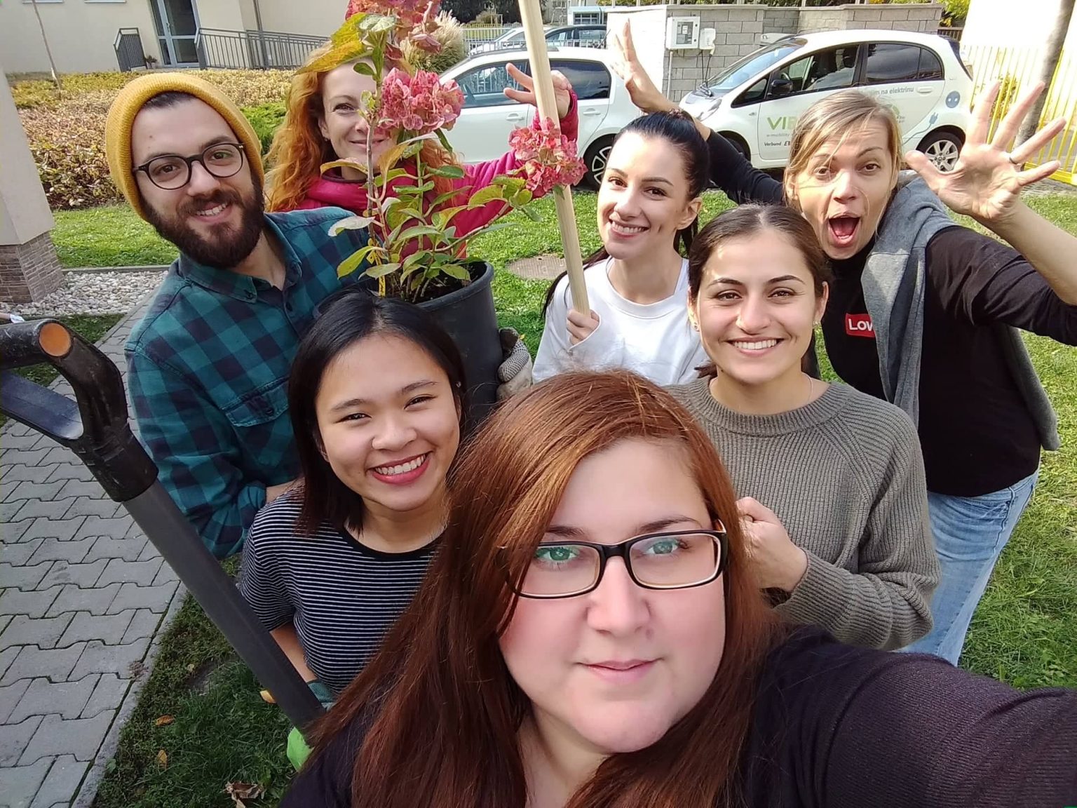 Group photo outside