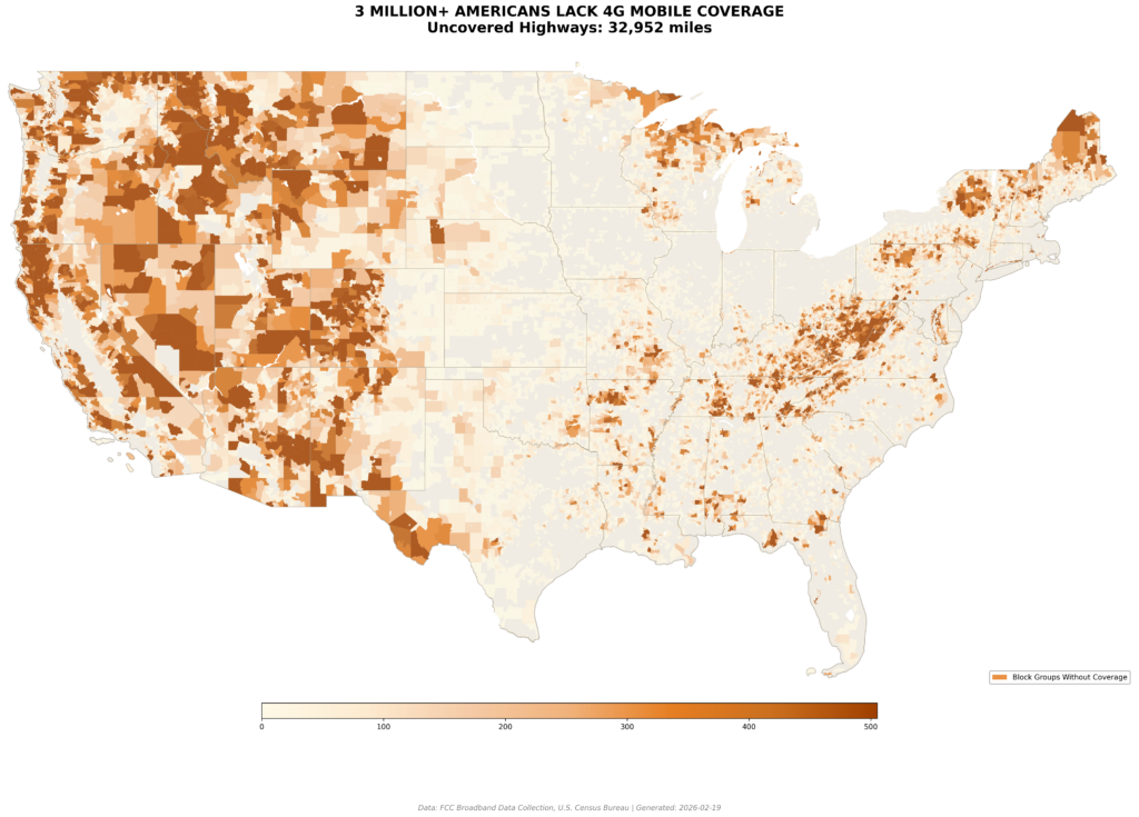 map of 4G mobile coverage in the US