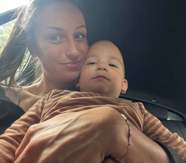 Andjela and her child.