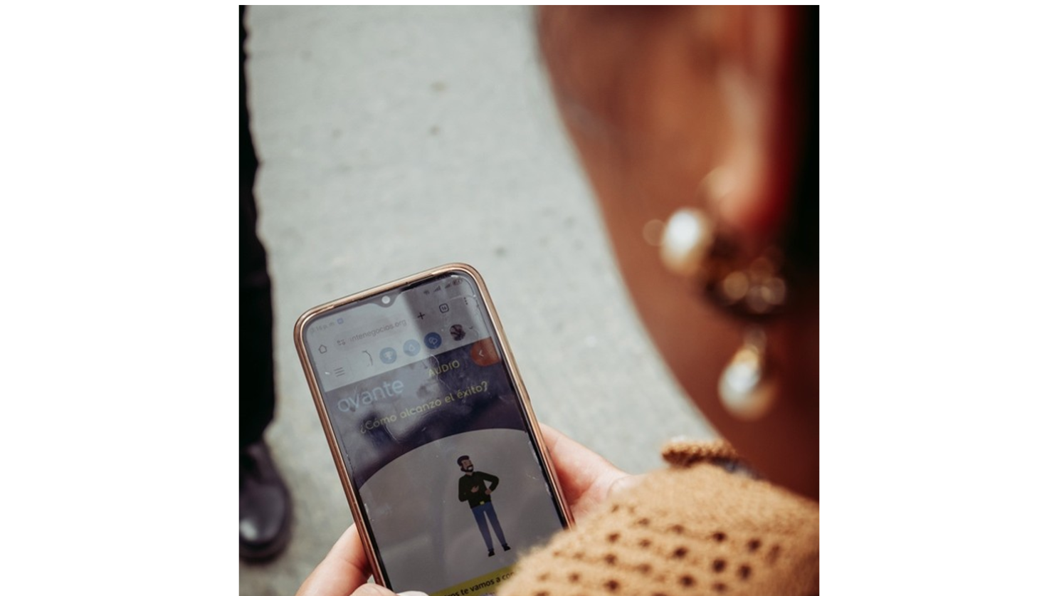 person looking at a phone
