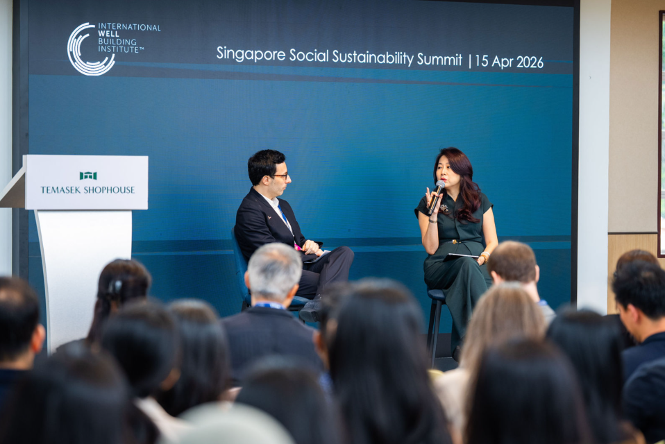 Two speakers at the 2026 IWBI Social Sustainability Summit in Singapore