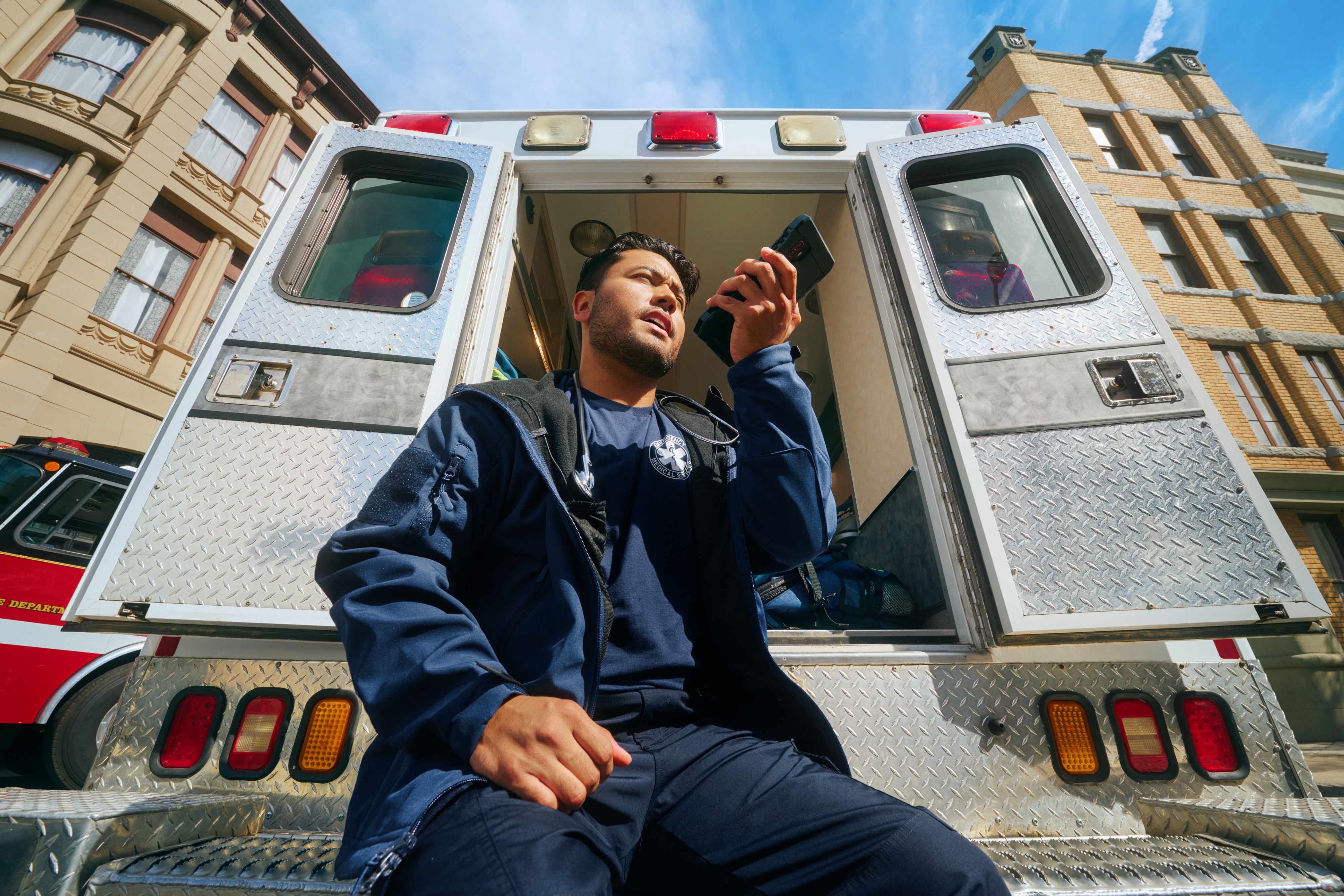 paramedic in ambulance