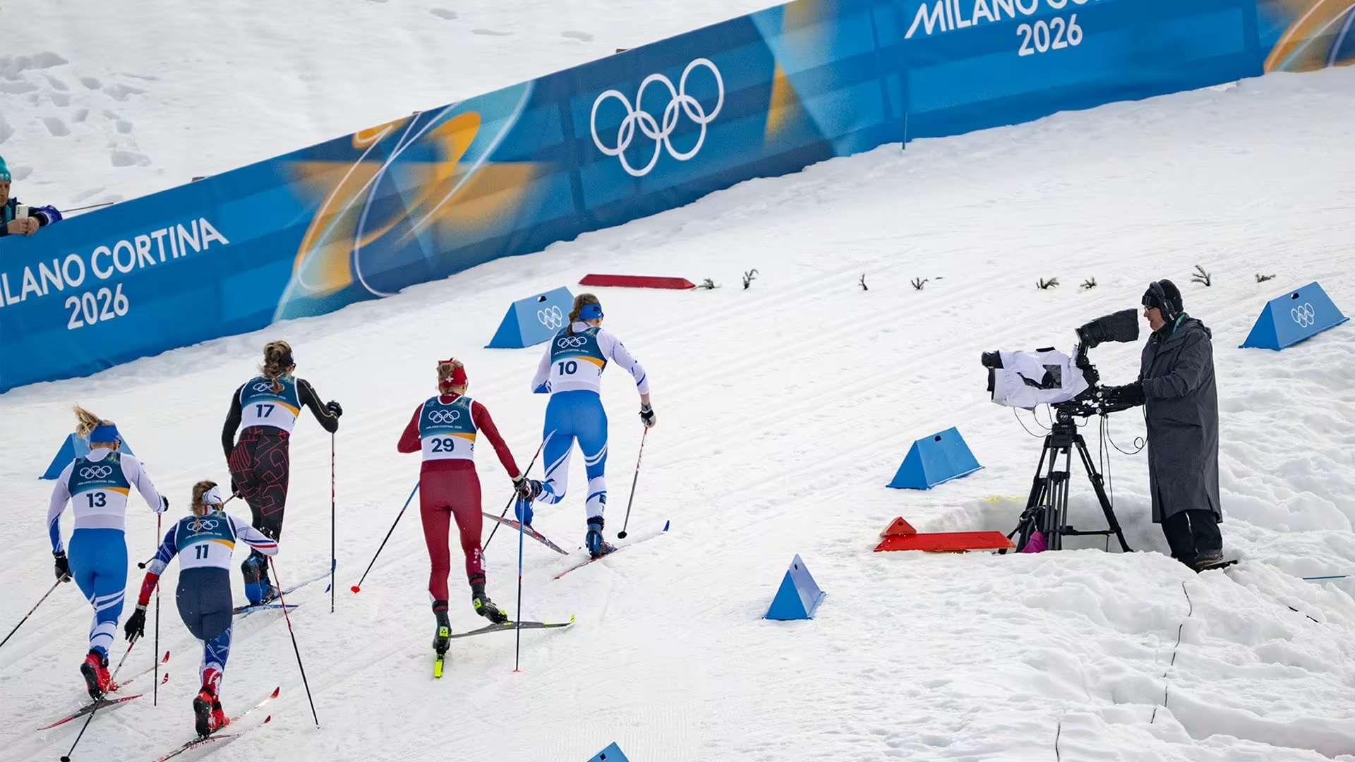 camera filming skiing