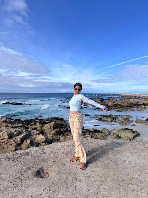 Athira at the seashore.