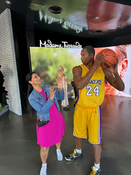 Rajneet at Madame Tussaud's Wax Museum.