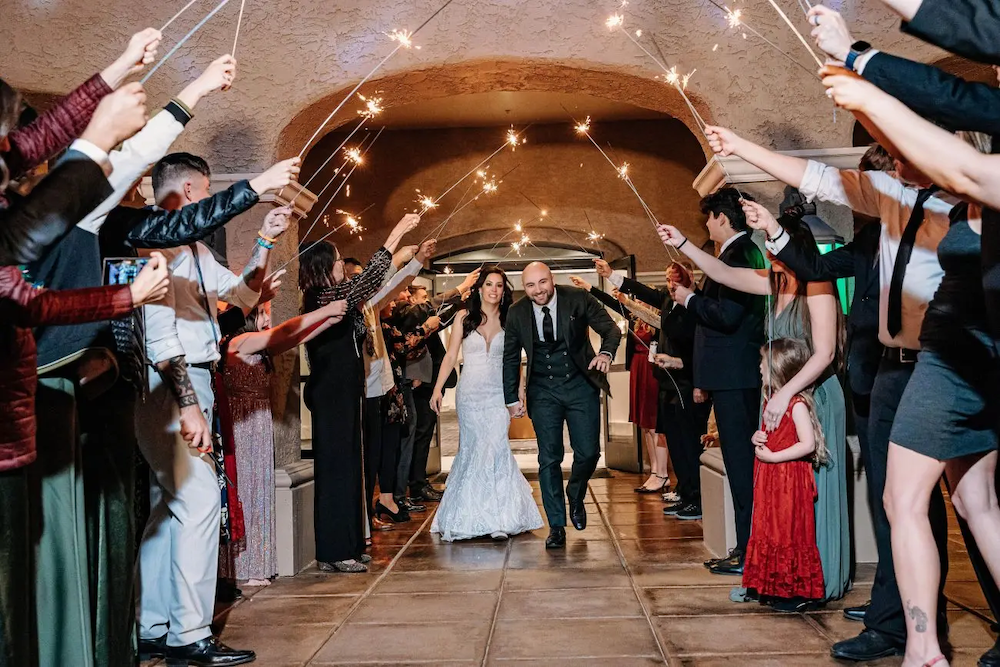Shawn and his wife on their wedding day.