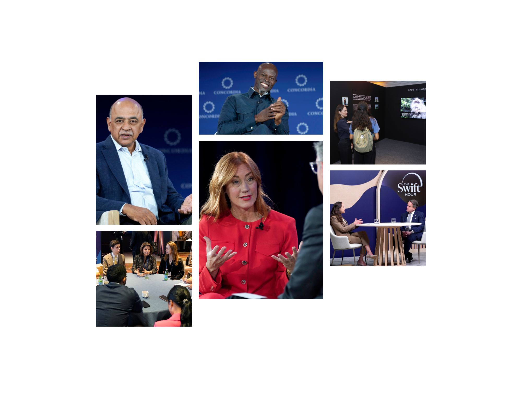 collage of event speakers