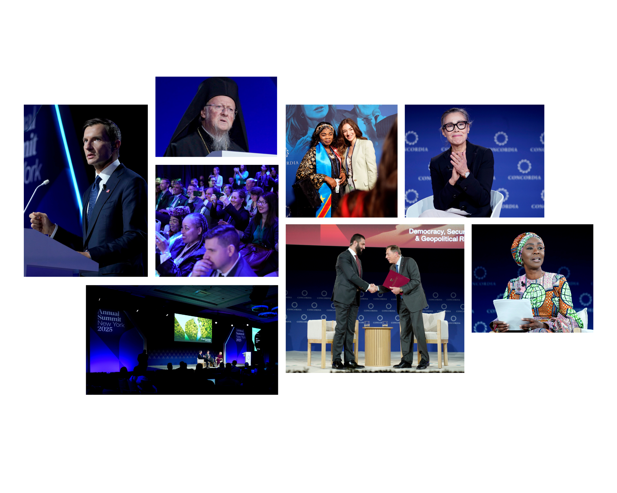 collage of event speakers