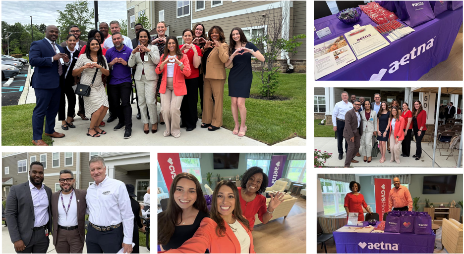 collage of photos of the opening of Mews at St. Mary&nbsp;in Williamstown, NJ,