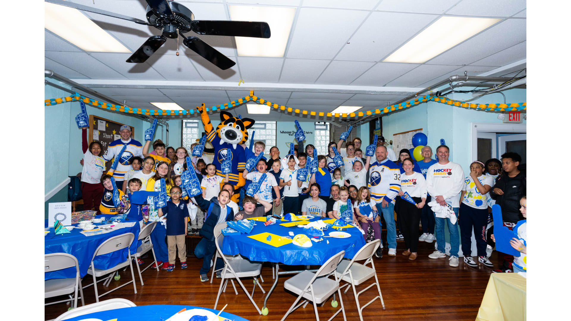 Large group of fans