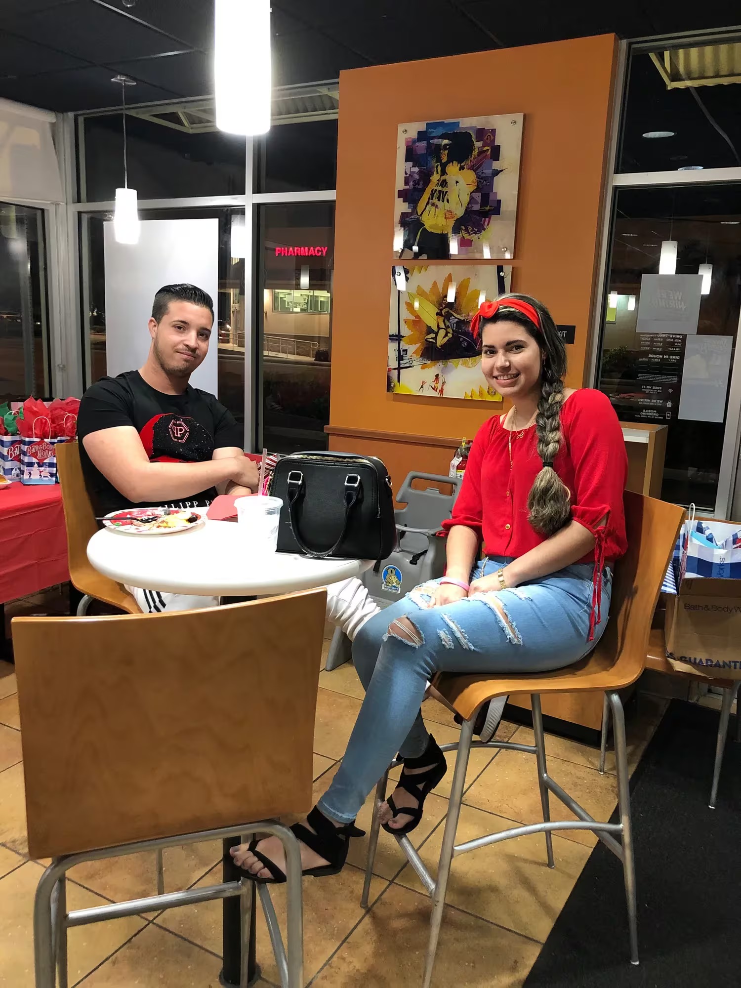 people sitting at a table together