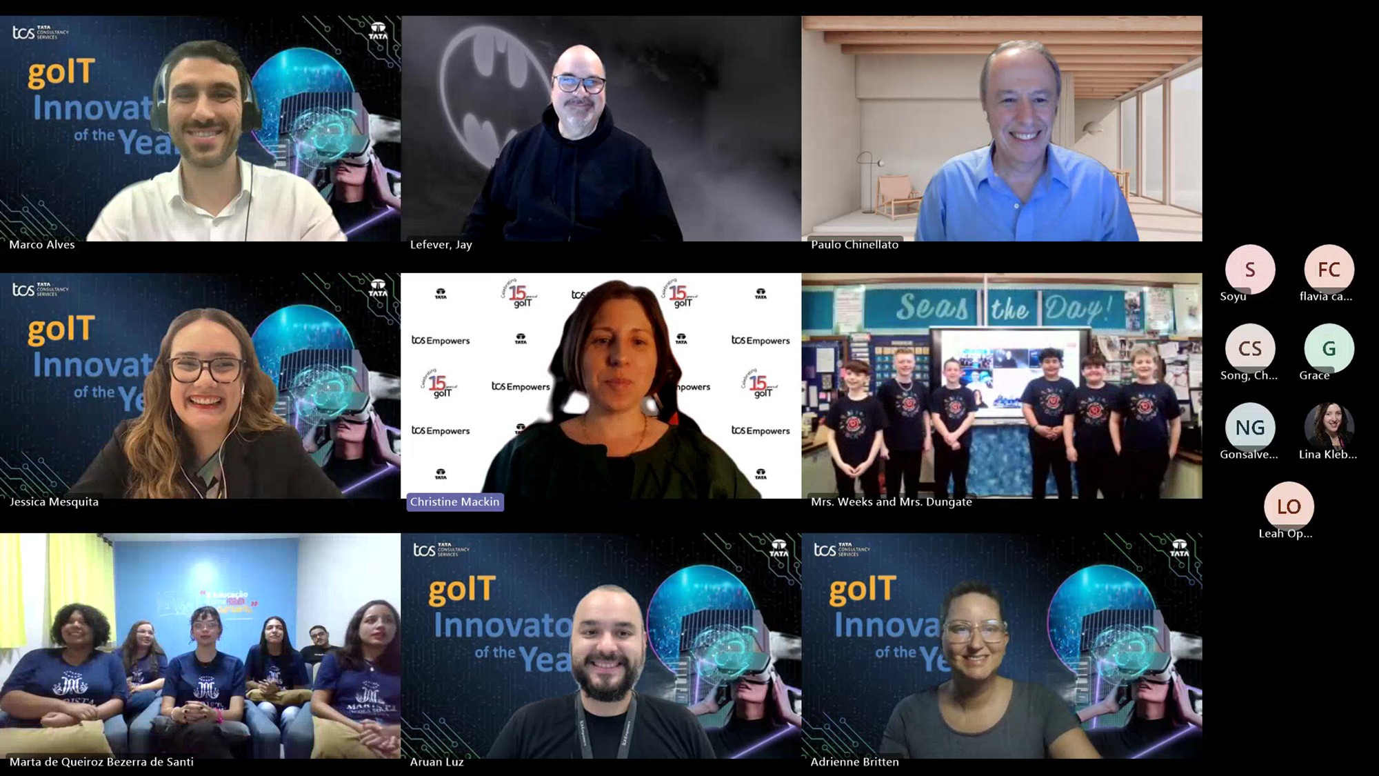 people on the zoom call