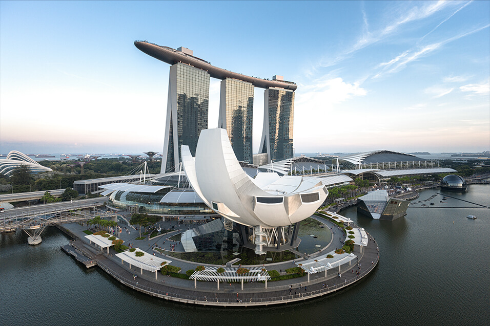 Modern buildings in cityscape