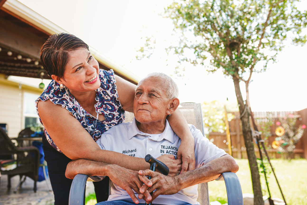 Caretaker with patient