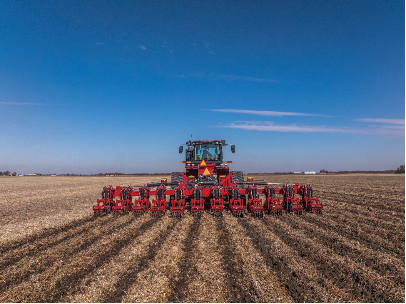 tractor in a field