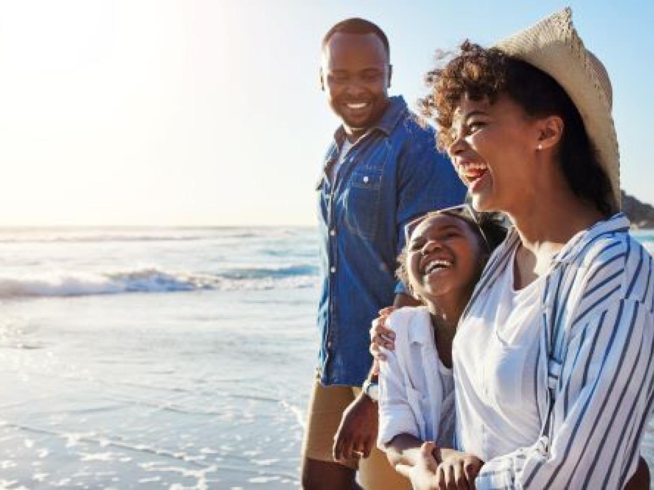 Family at the beach