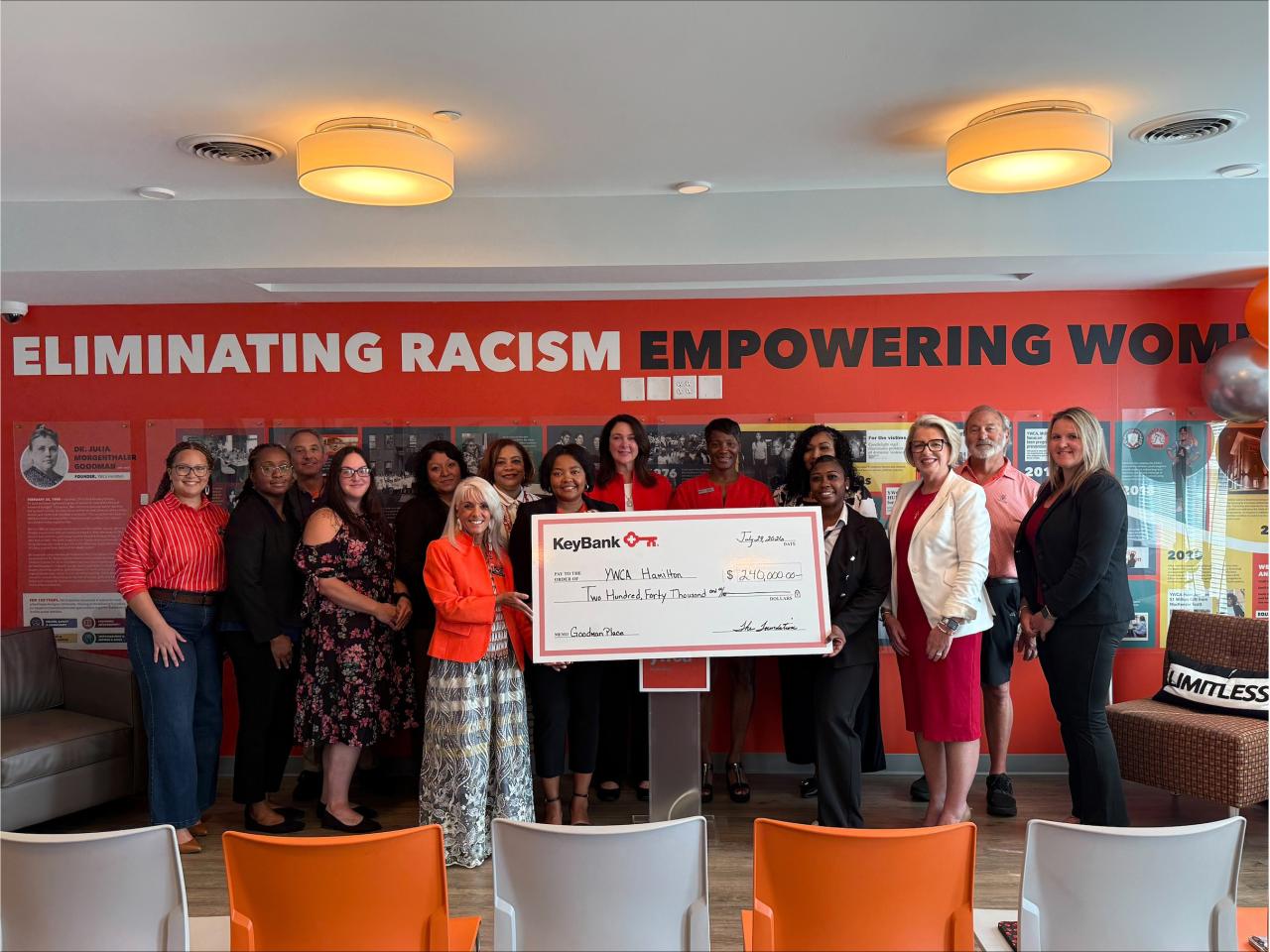 YWCA and KeyBank Leadership group photo