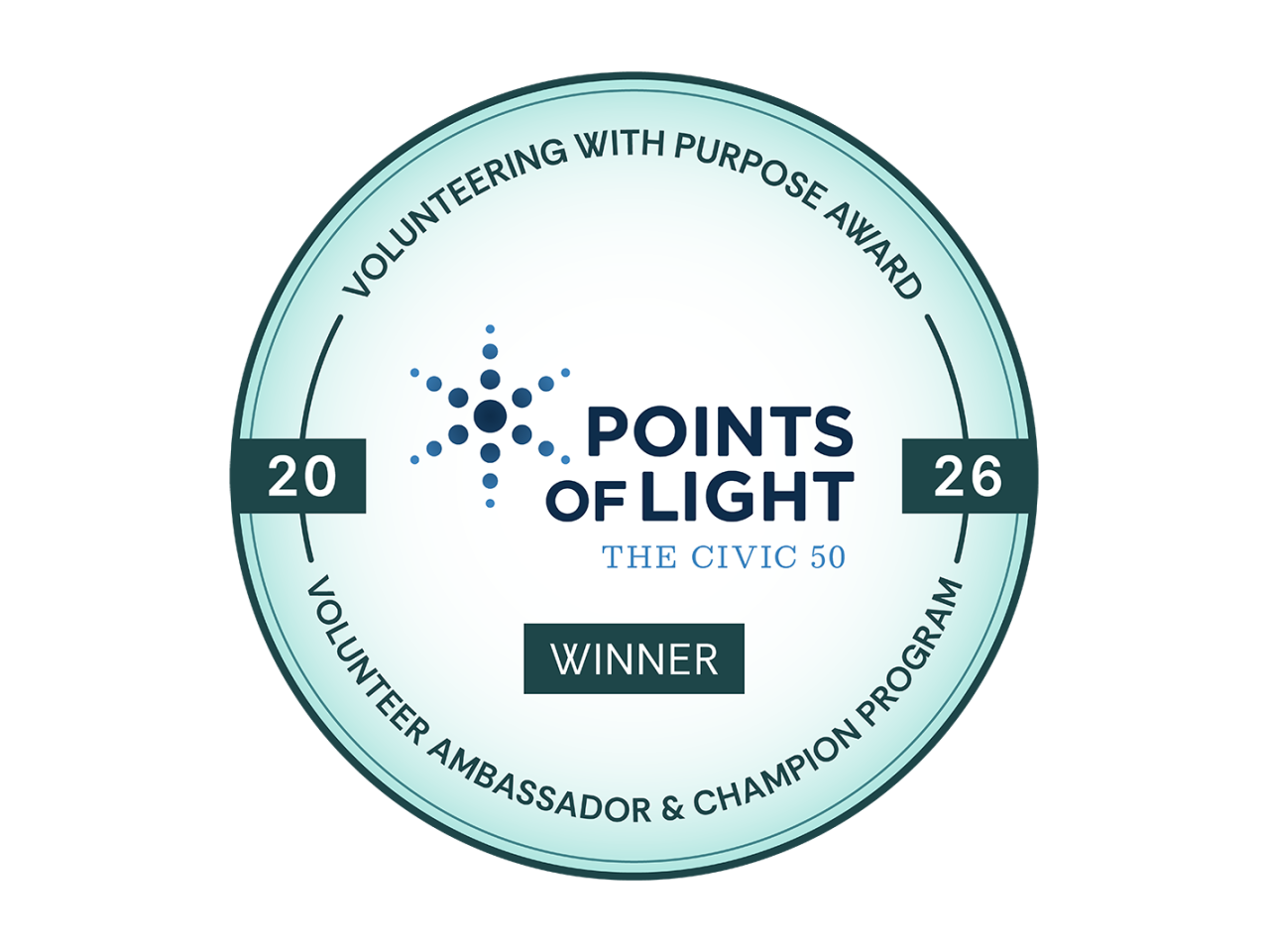 Points of Light award winner 2026 logo