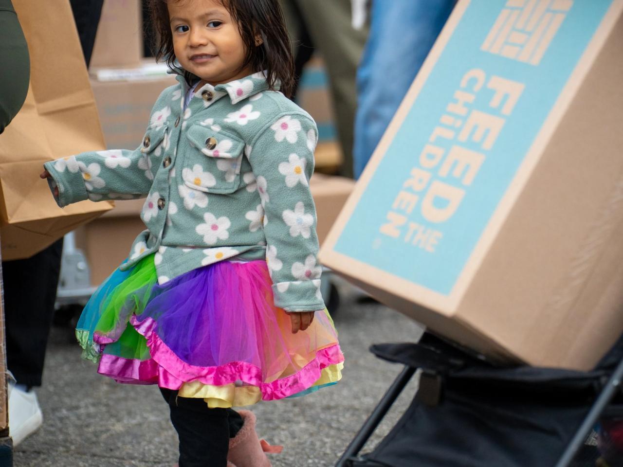 Child walking in street