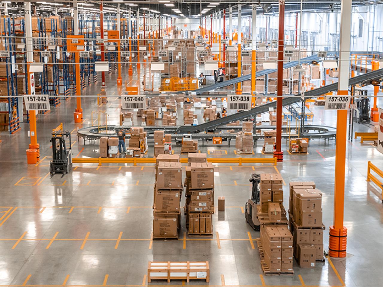 The Home Depot warehouse and shipping center.