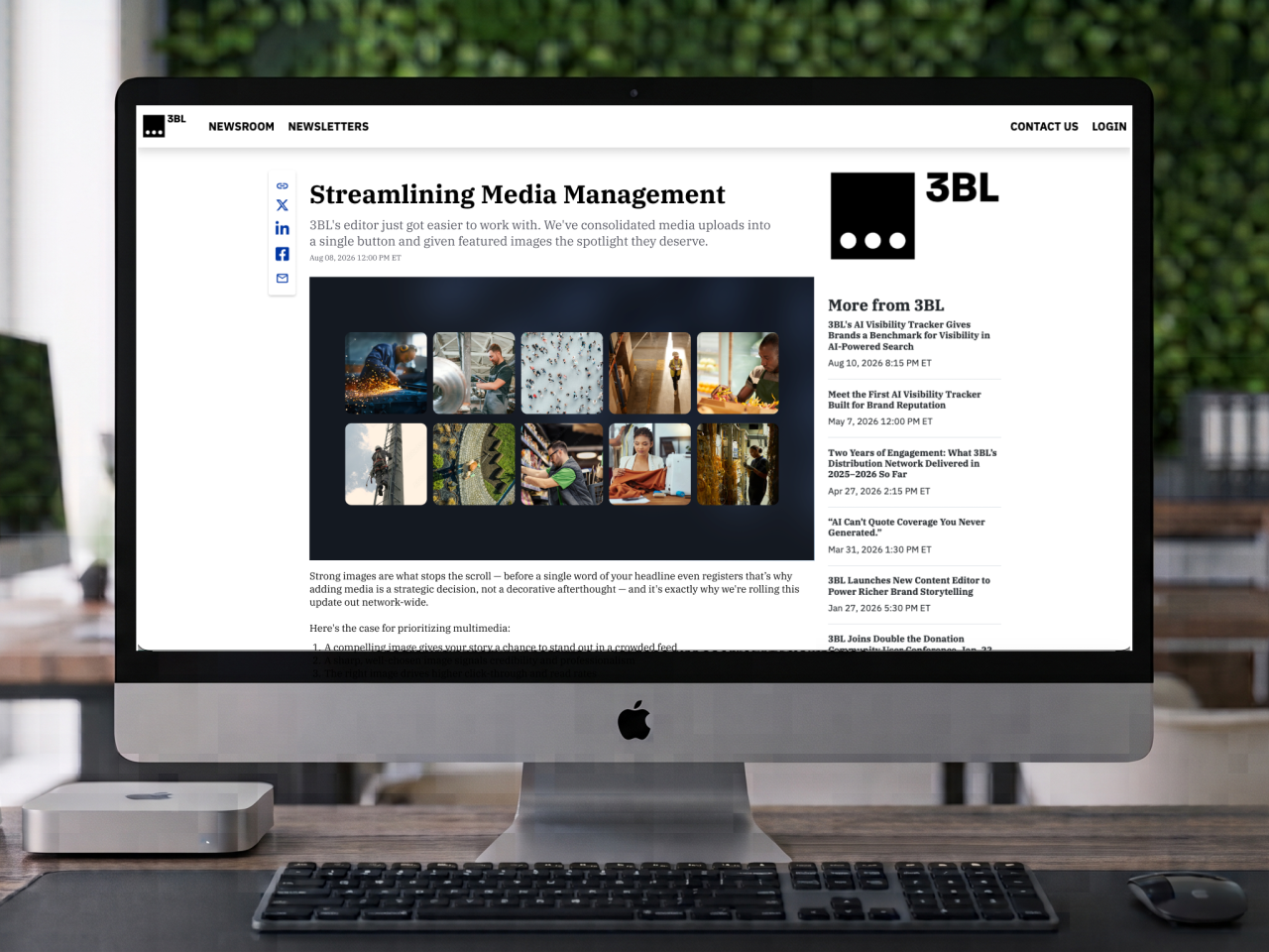 ai generated image of 3Bl's news site open on an imacai generated image of 3Bl's news site open on an imac