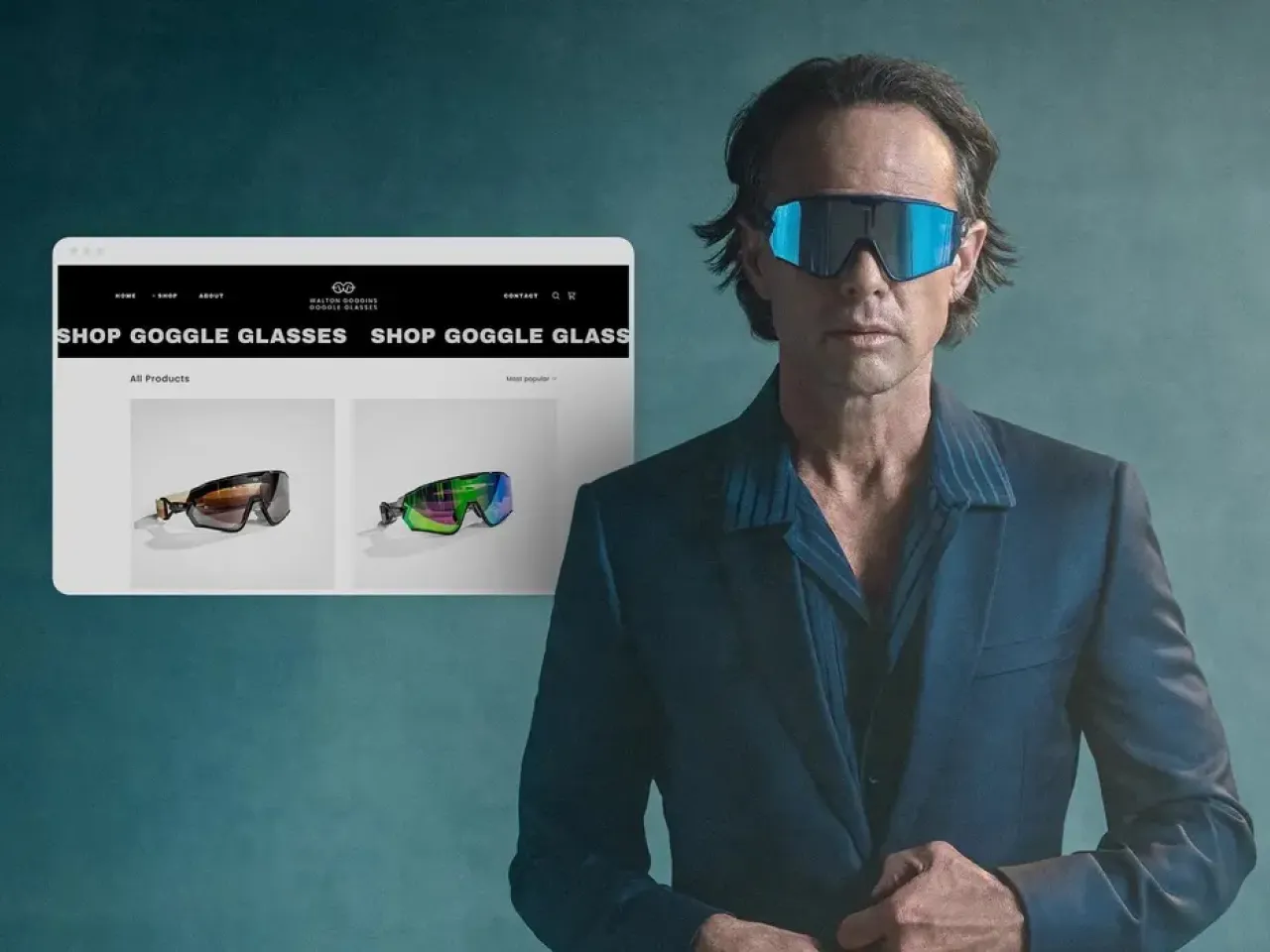 Walton Goggins wearing Goggle Glasses