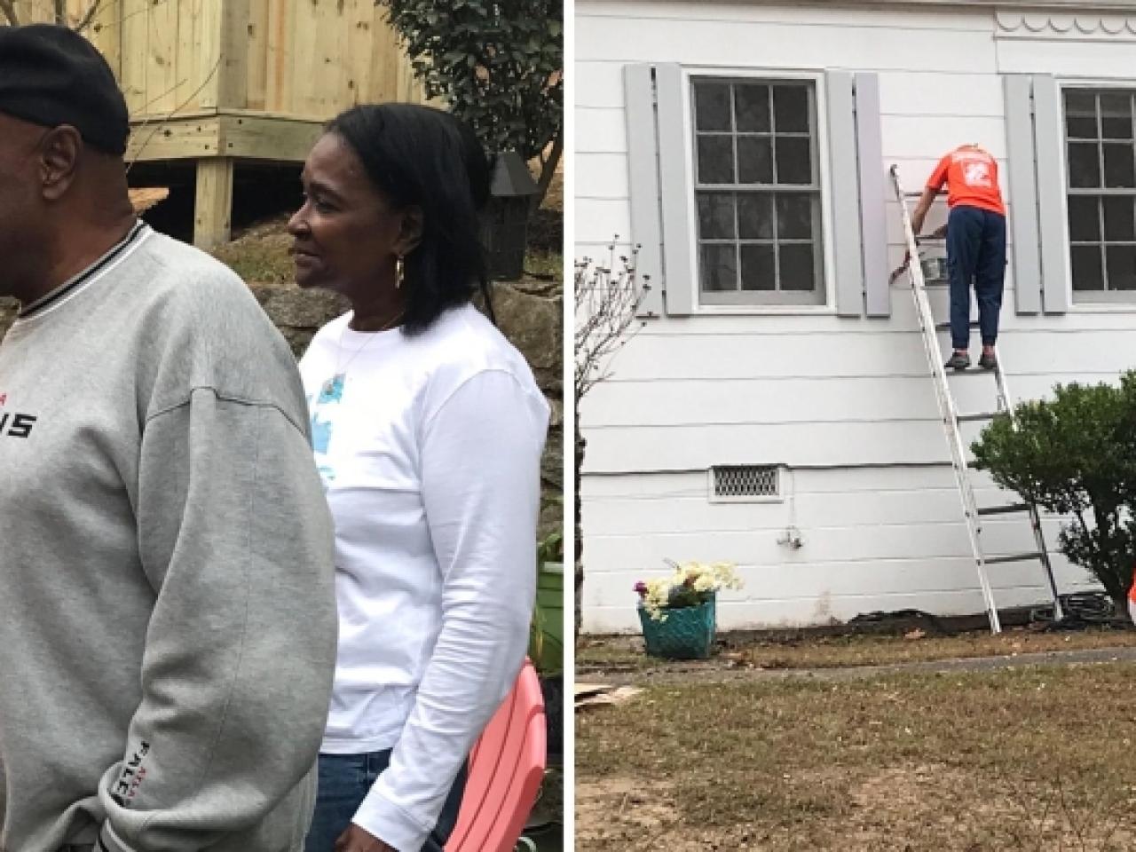 The Home Depot volunteers shown.