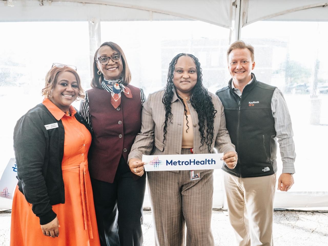 KeyBank and MetroHealth Team during the ribbon cutting.