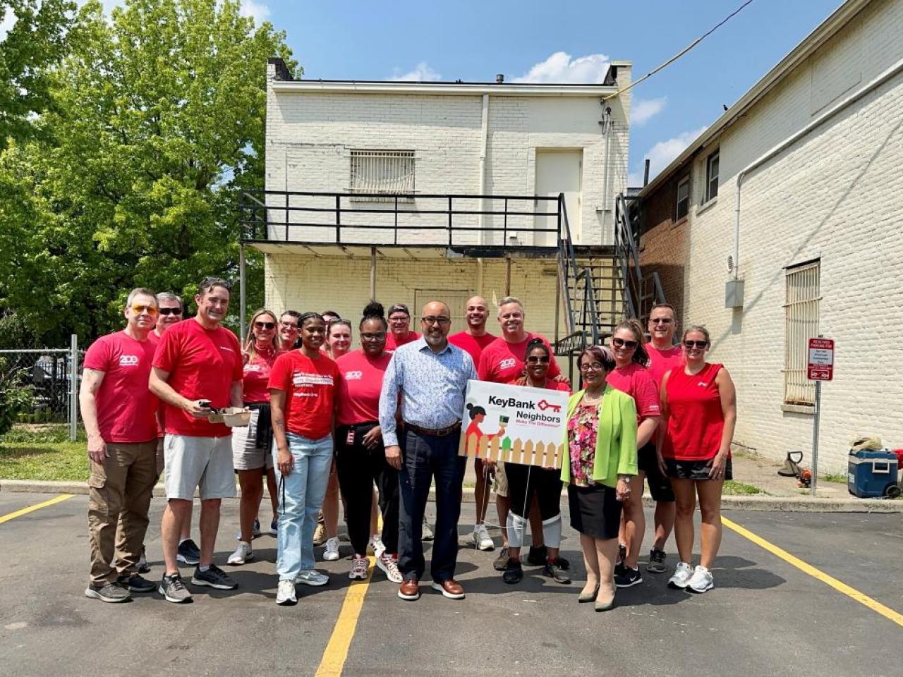 KeyBank Spanish American Committee shown on Neighbors Make The Difference Day.