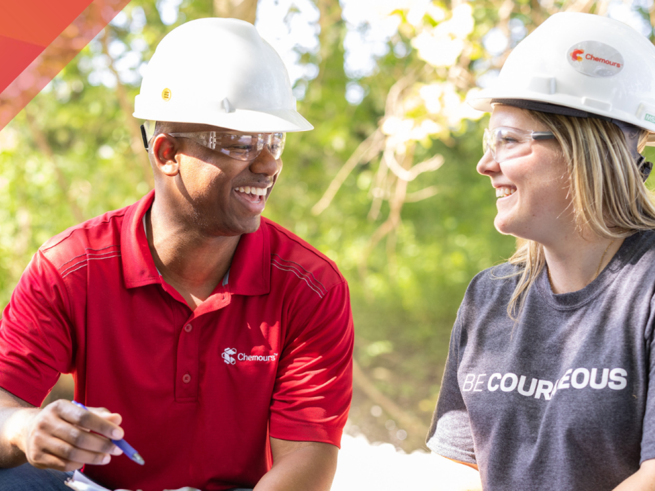 Chemours employees smiling together