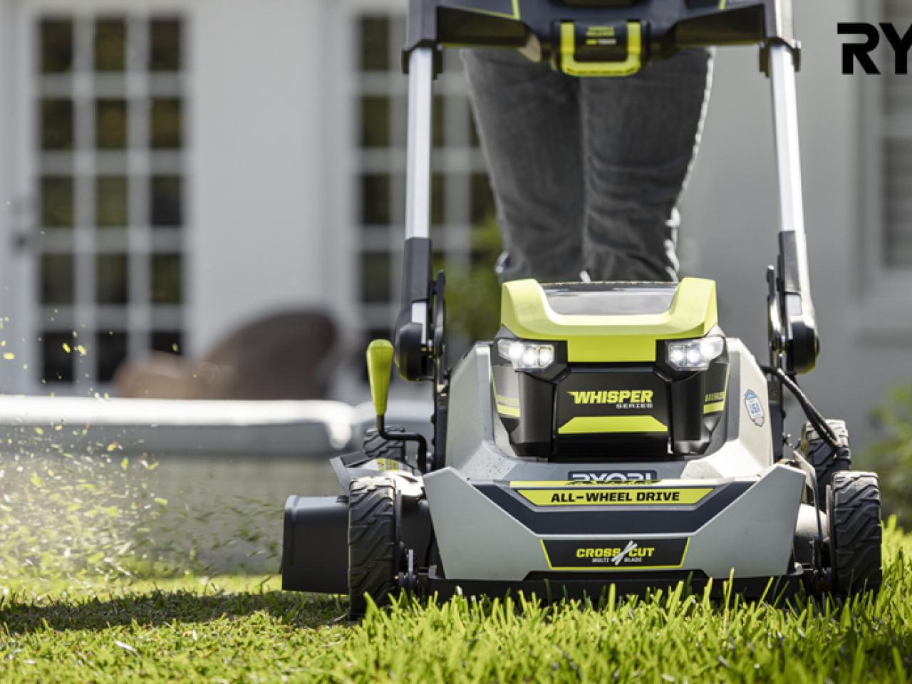 Ryobi chargeable mower.